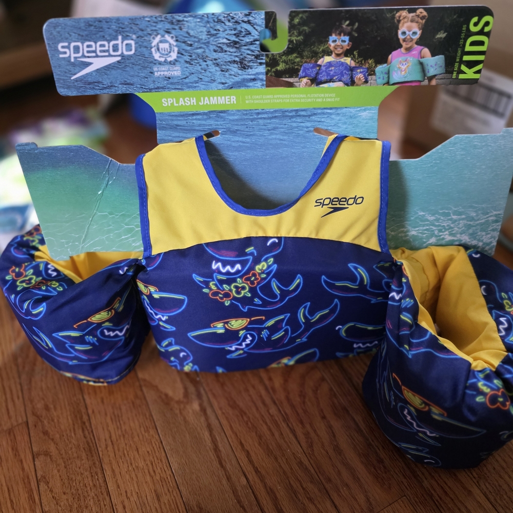 Speedo Kids Splash Jammer - Blue and Yellow